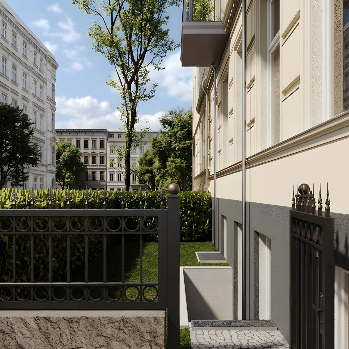 Gestalteter Hof