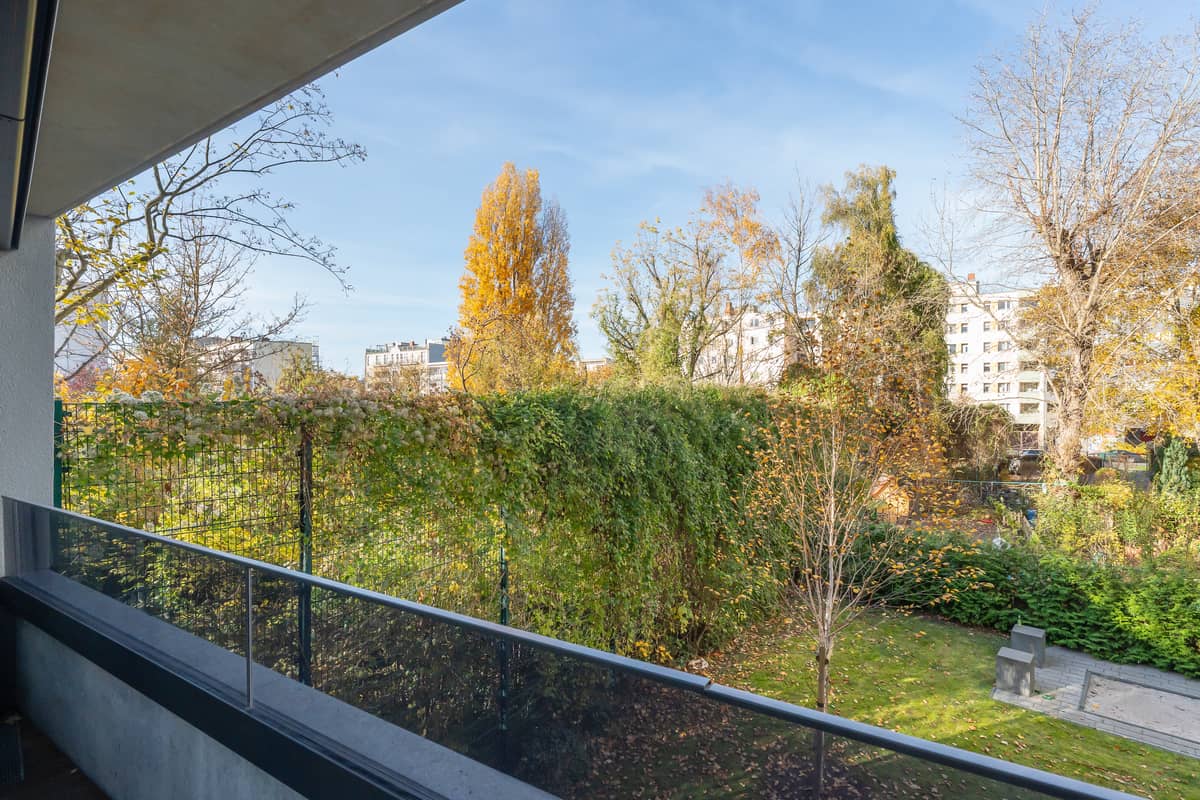 Blick vom Balkon