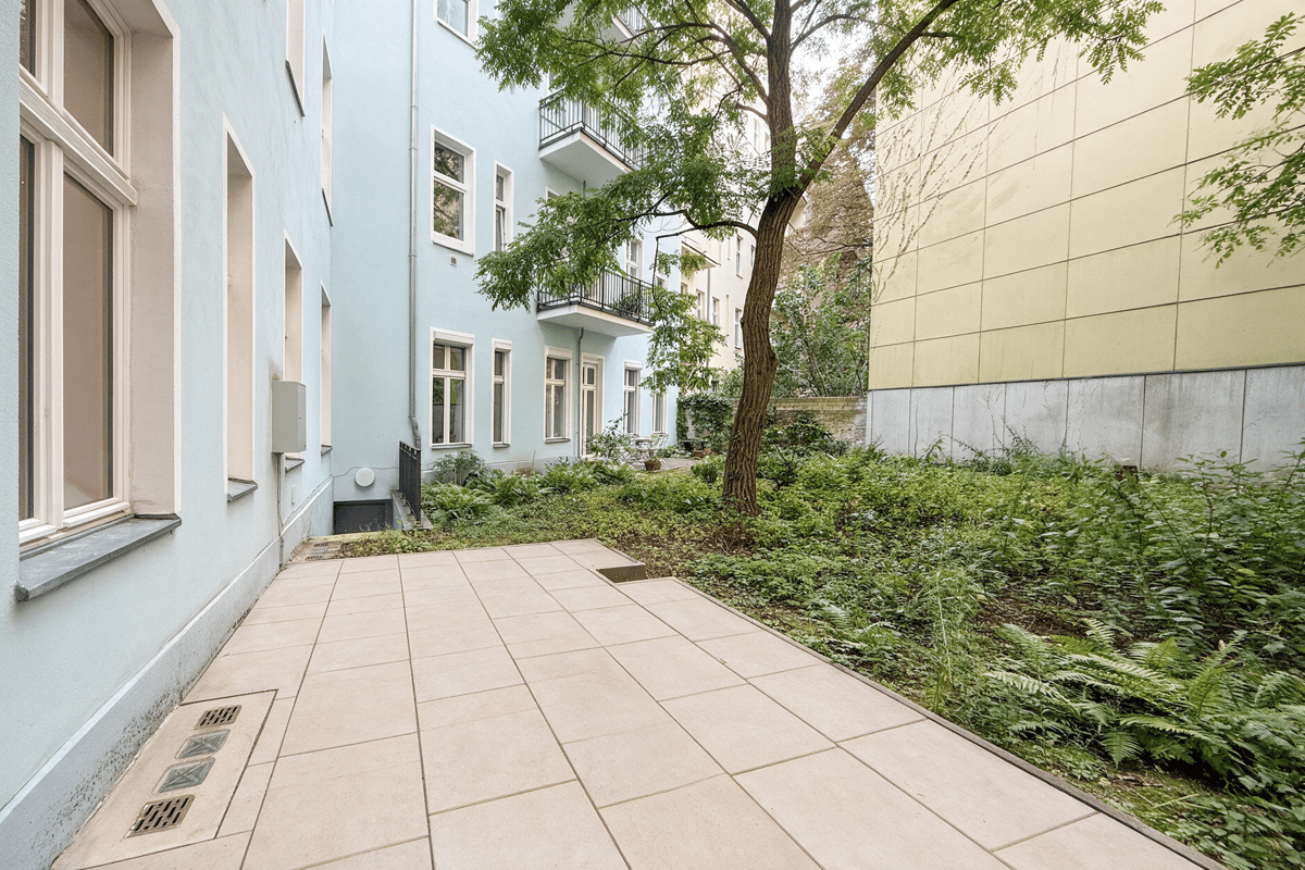 Terrasse mit privaten Hinterhof