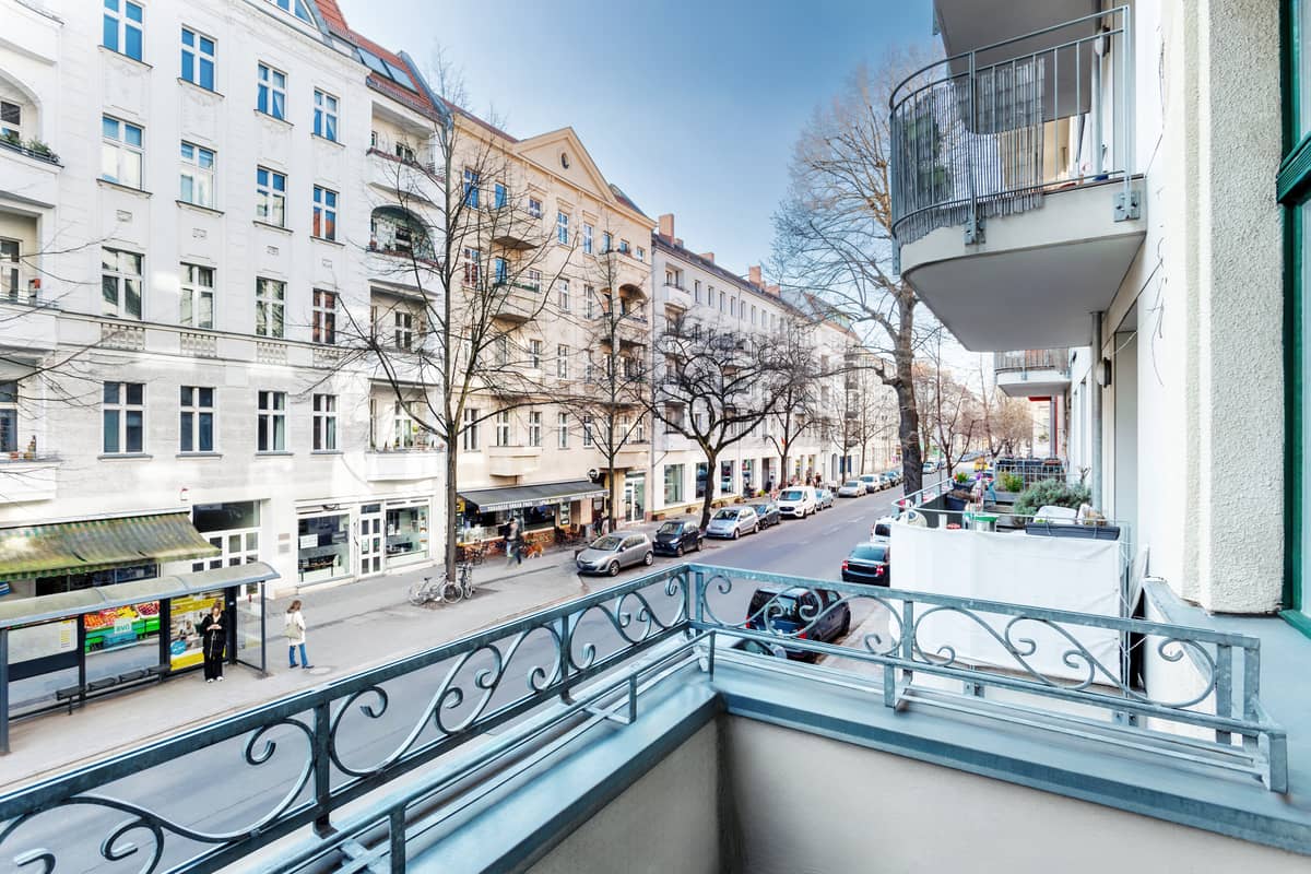 Blick von einem Balkon
