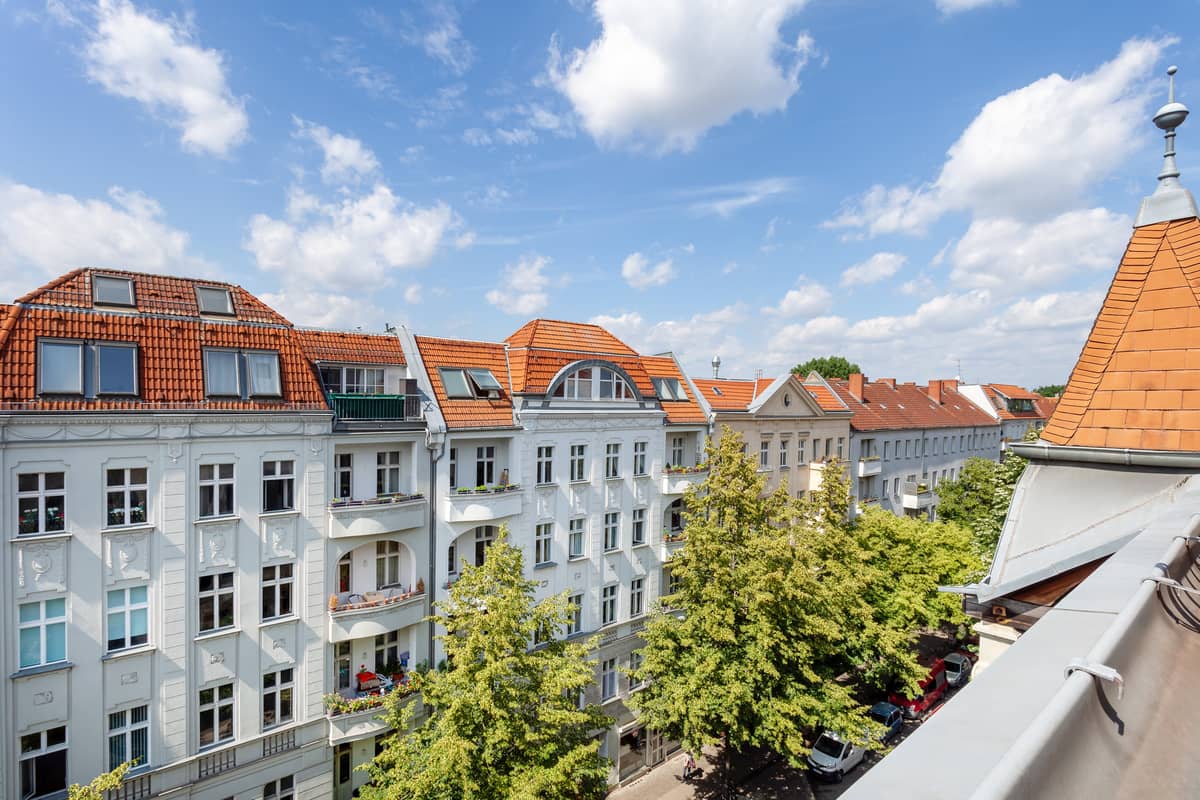 Blick vom Balkon