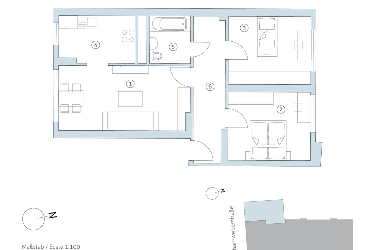 Grundriss WE 1