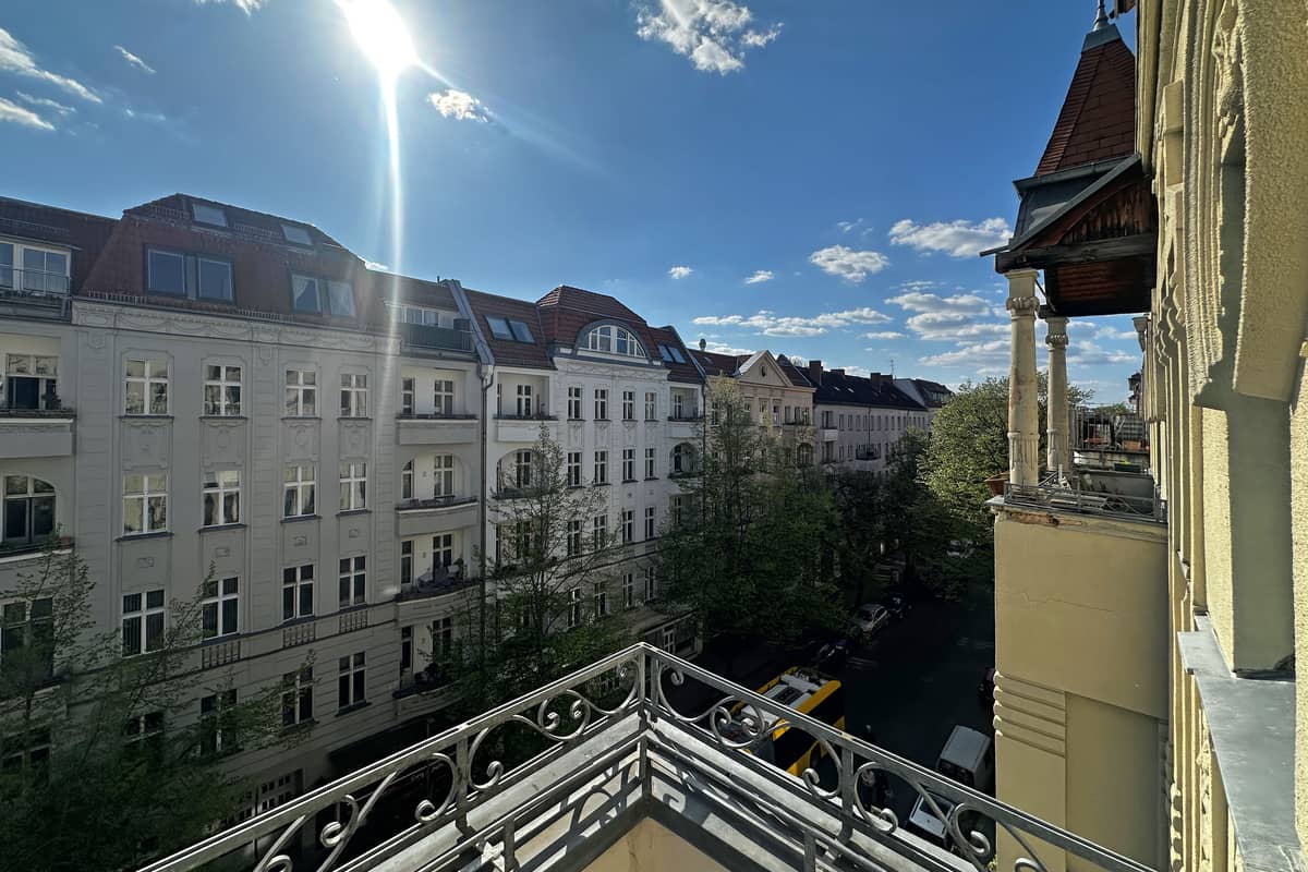 Blick vom Balkon