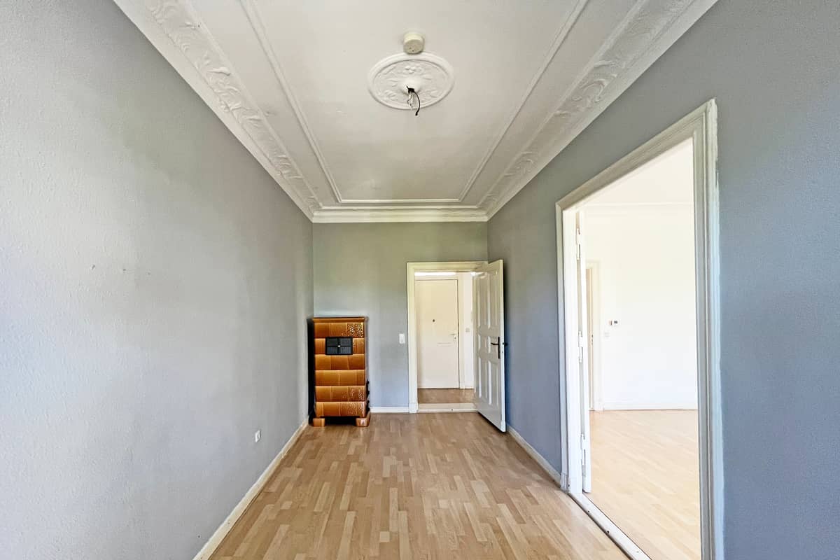 Schlafzimmer mit Kachelofen