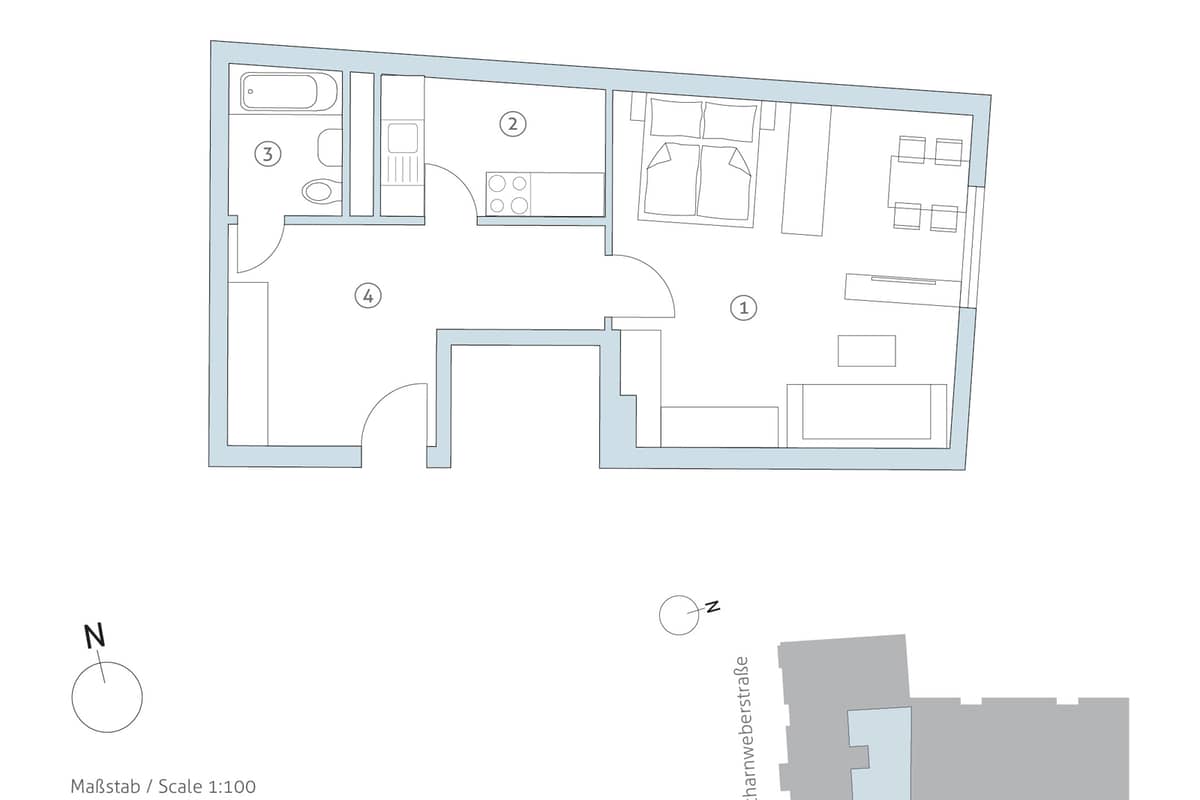 Grundriss WE 8