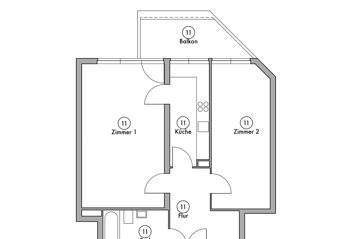 Grundriss WE 11