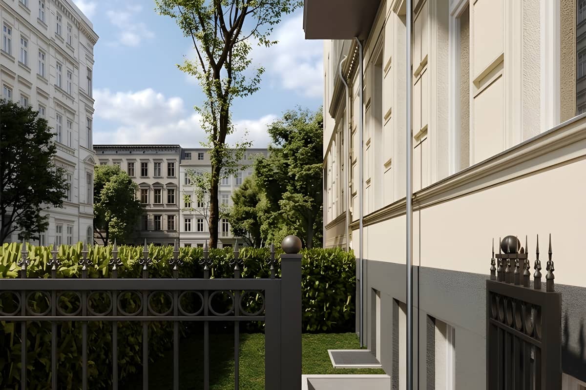 Gestalteter Hof