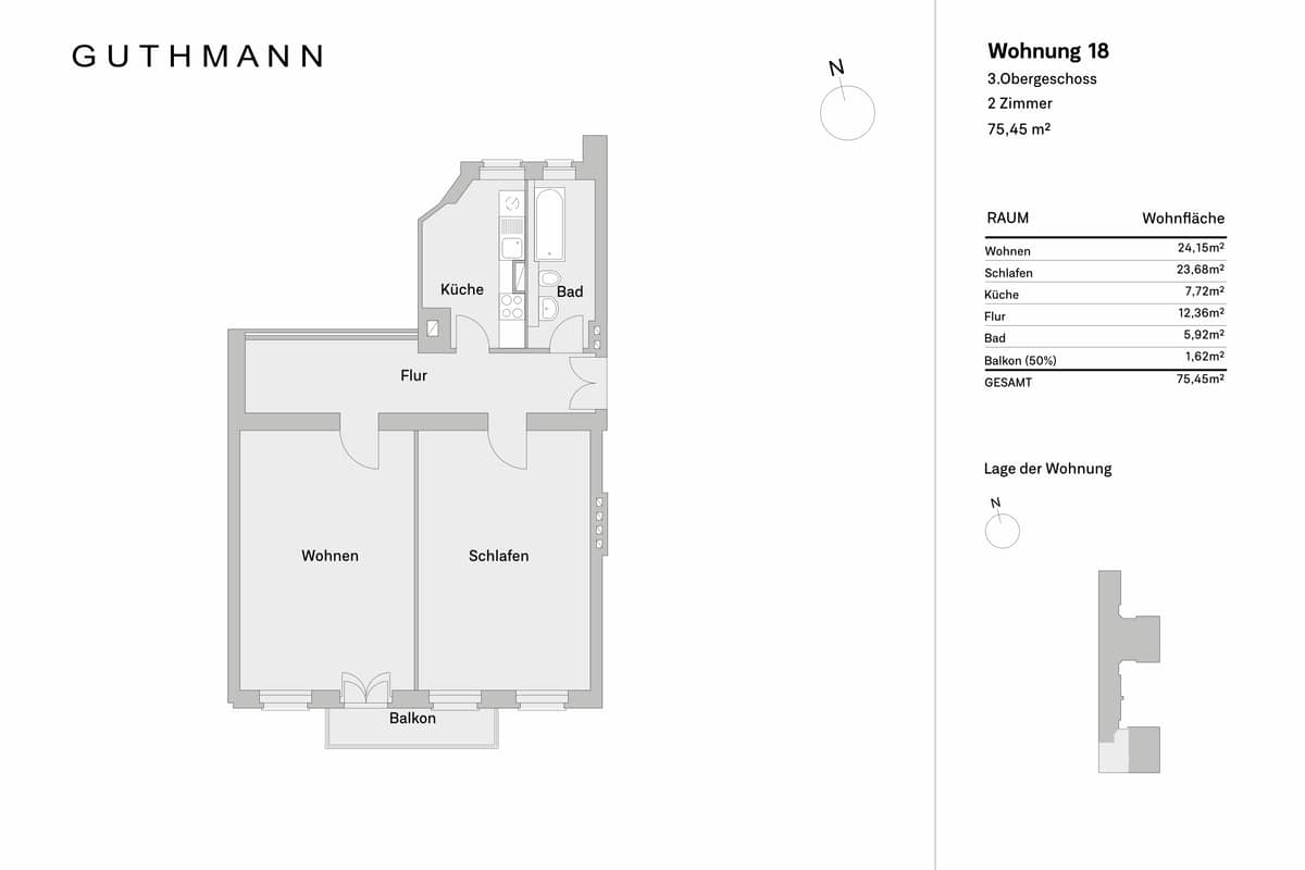 Grundriss WE18