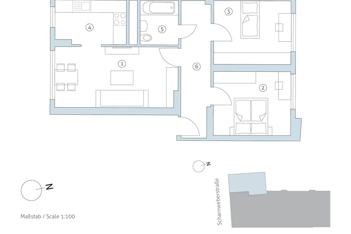 Grundriss WE 1