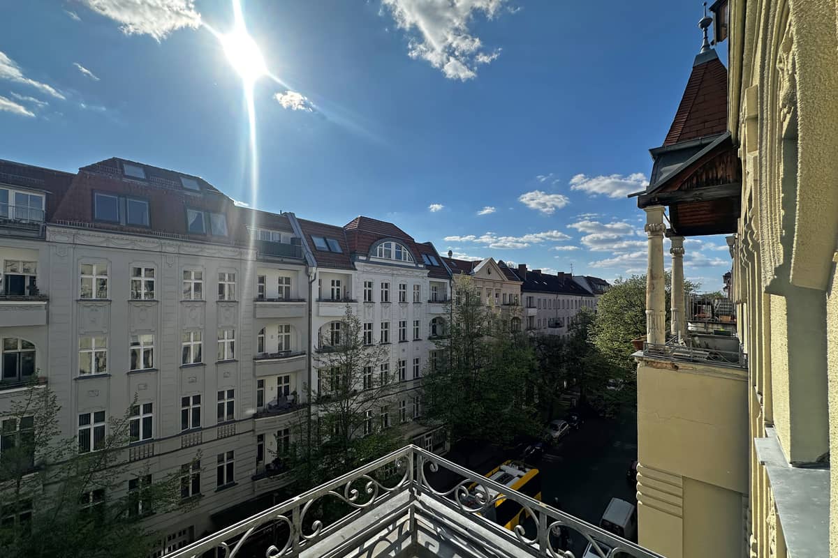 Blick vom Balkon