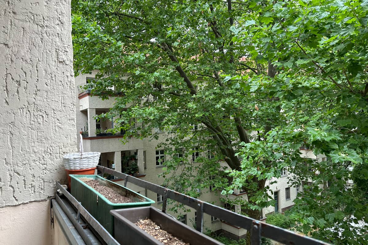 Blick vom Balkon