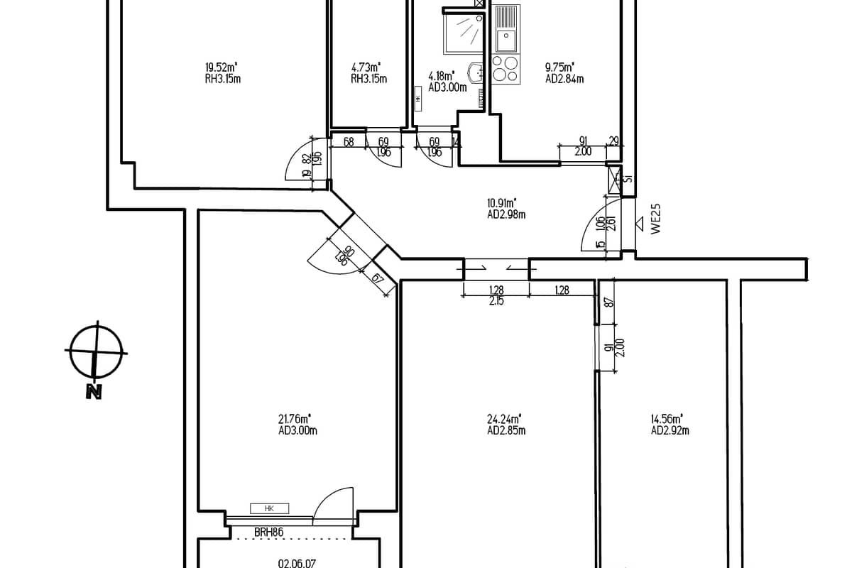 Grundriss WE25