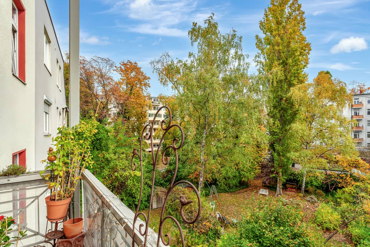 Blick vom Balkon