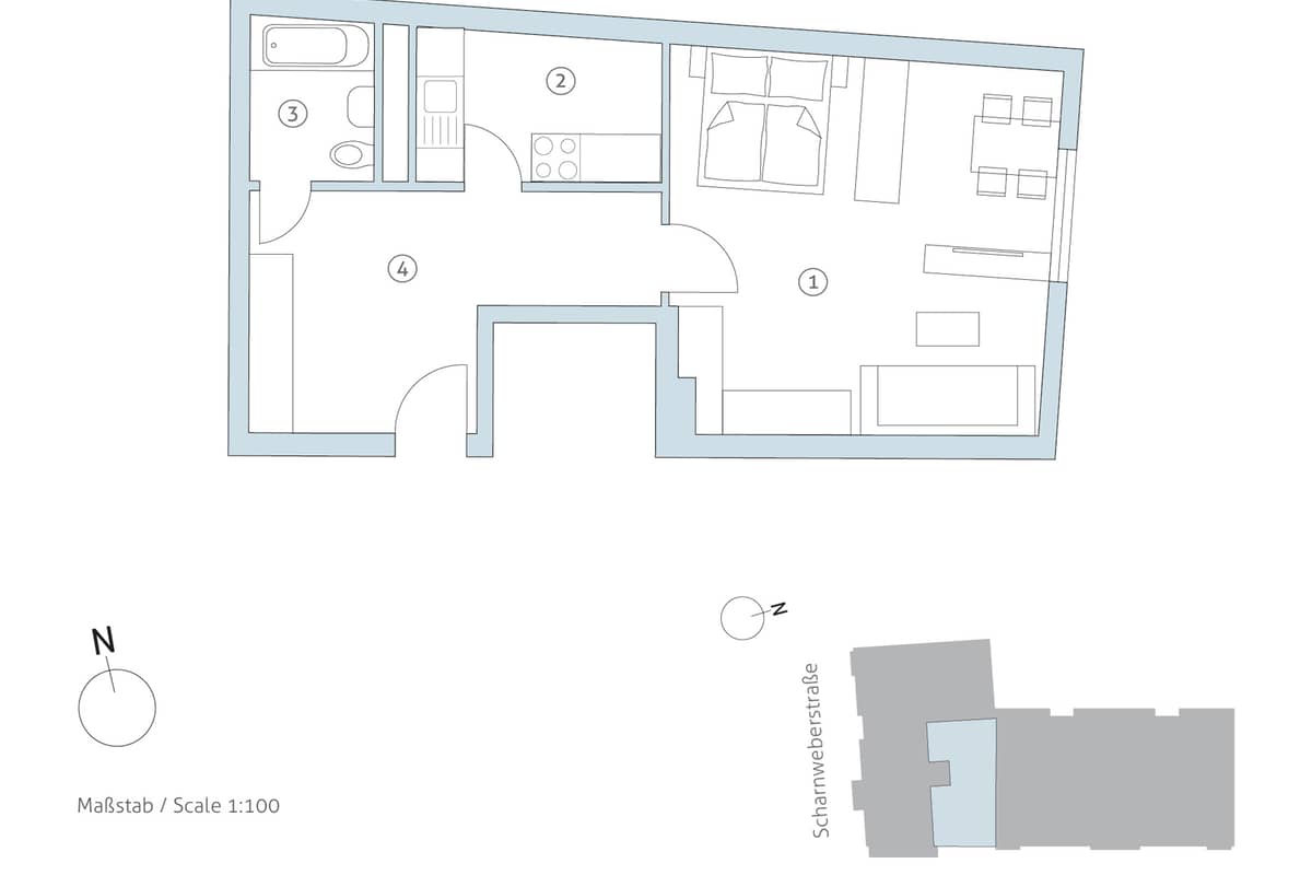 Grundriss WE 8