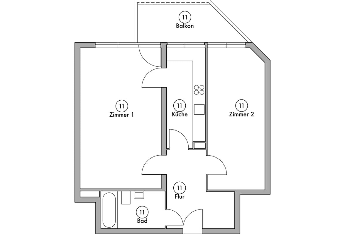 Grundriss WE 11