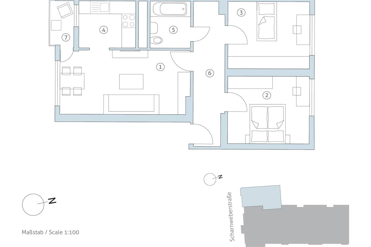 Grundriss WE 4