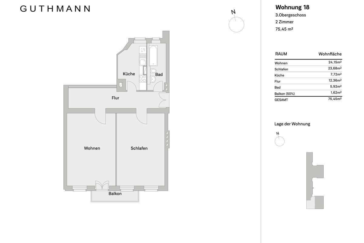 Grundriss WE18