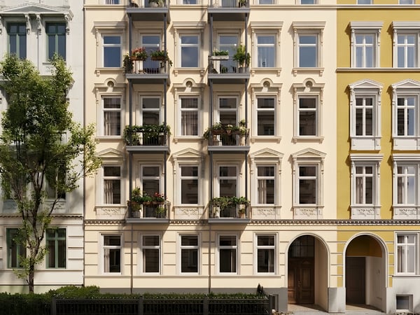 Only three minutes from the Landwehrkanal. Exceptional living and investment opportunities on Kreuzberg’s quietest side street.