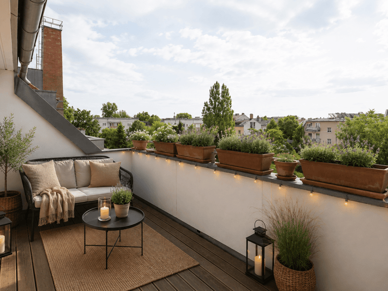 Top-floor living with balcony – Stylish 3-room apartment in Berlin’s green southwest