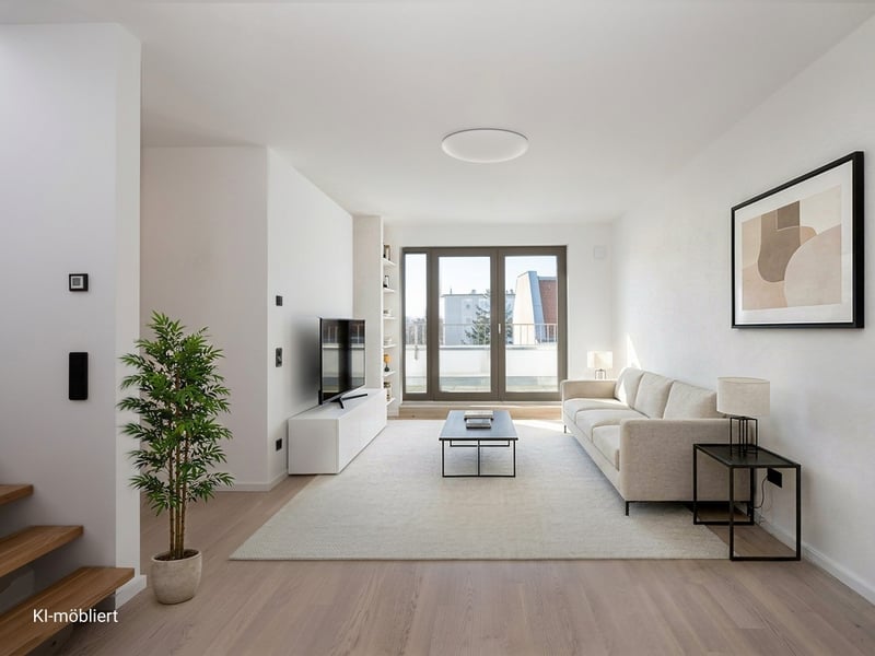 Penthouse living above the rooftops of Wilmersdorf – 3.5 rooms with three terraces