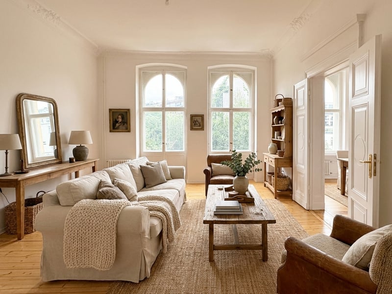 5-room period apartment with tiled stoves & stucco – 144 m² in a prime location
