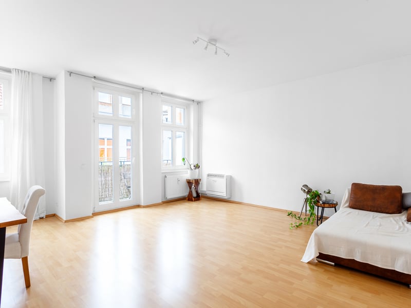 Bezugsfreie Maisonettewohnung mit etwa 81 m² und Balkon im Skandinavischen Viertel
